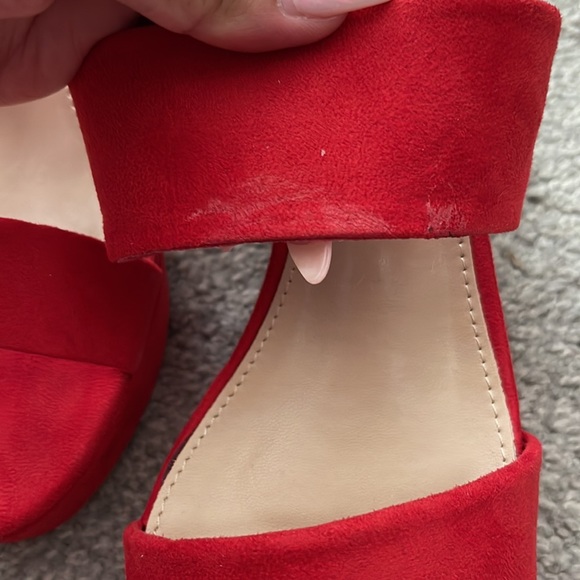 red heel sandals - Picture 2 of 3